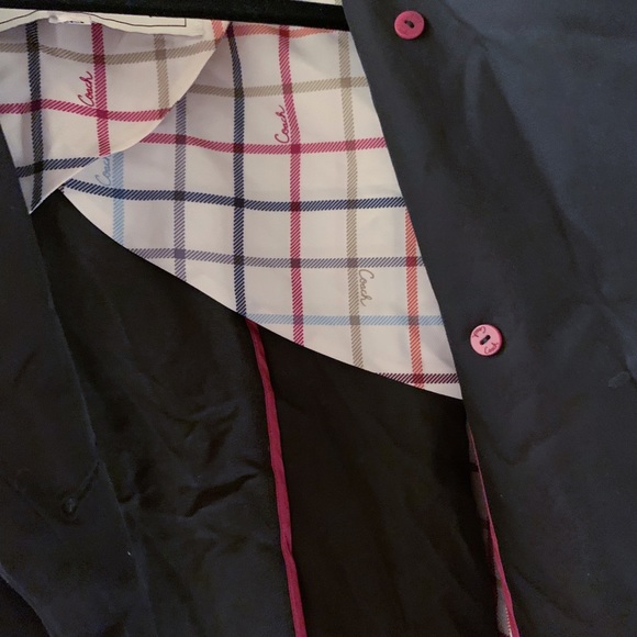 Coach Black Tattersall Short Belted Trench - Picture 3 of 9